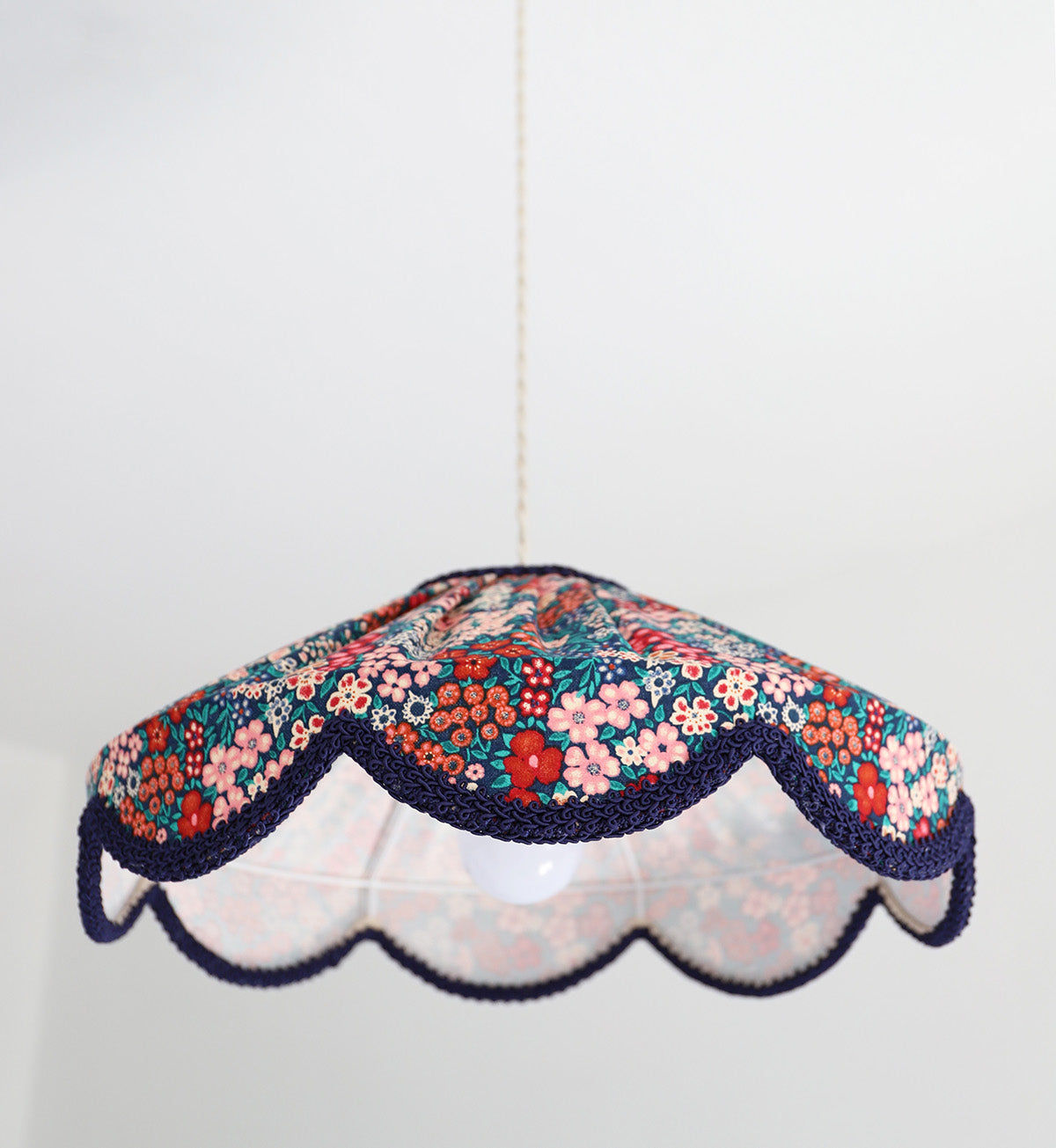 Floral-Shaped Pendant Light Cosette Printed “Mille Fleurs”