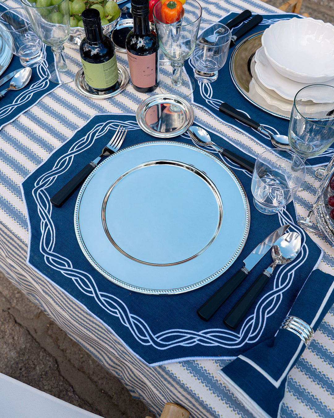 "Silver-Plated Pearl Charger Plate, Ø 30 cm