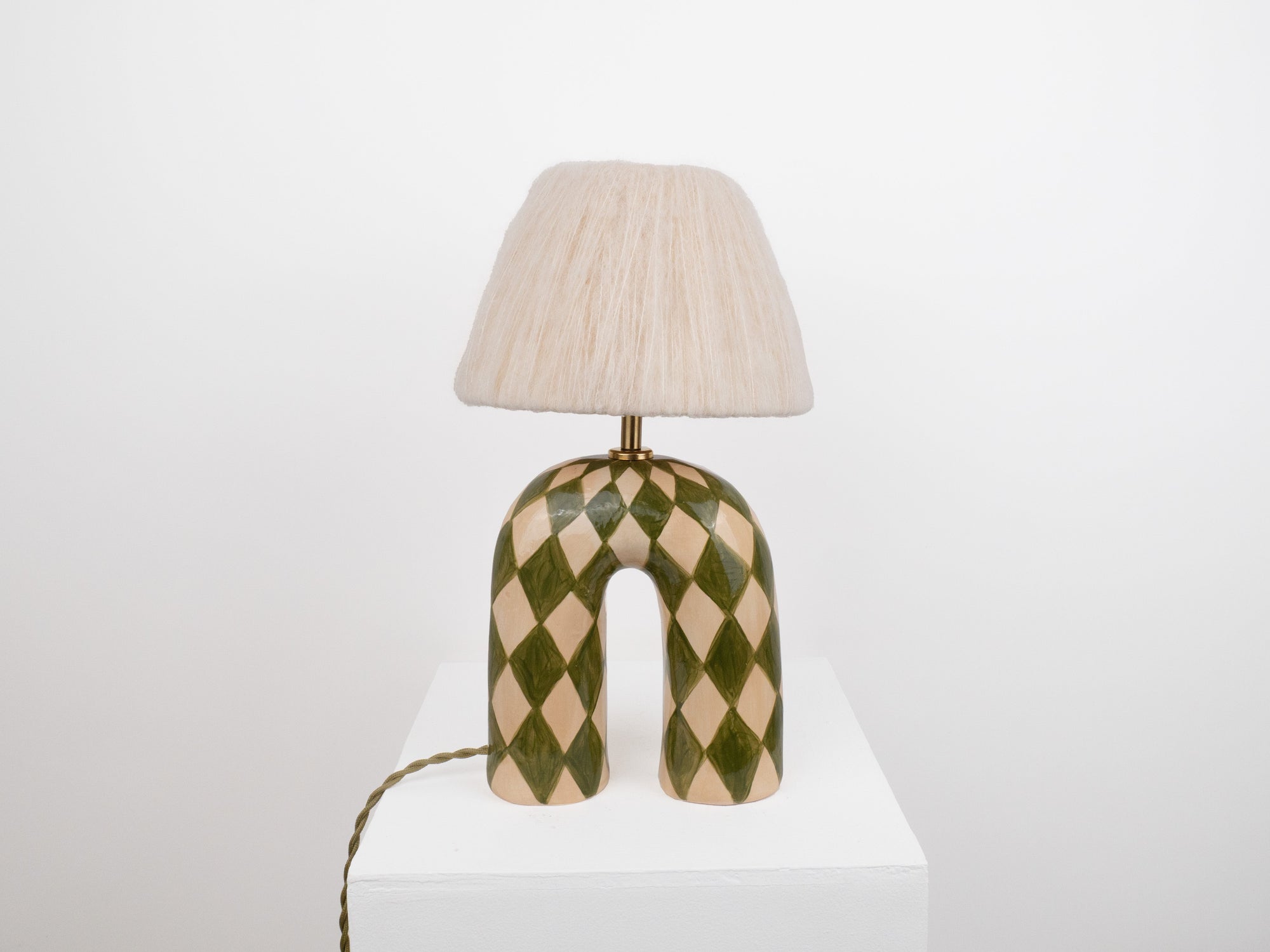 'You' Table Lamp - Green Diamond