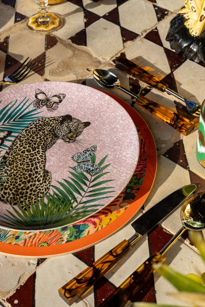 Les Ottomans x Matthew Williamson Porcelain Plate - Pink Leopard