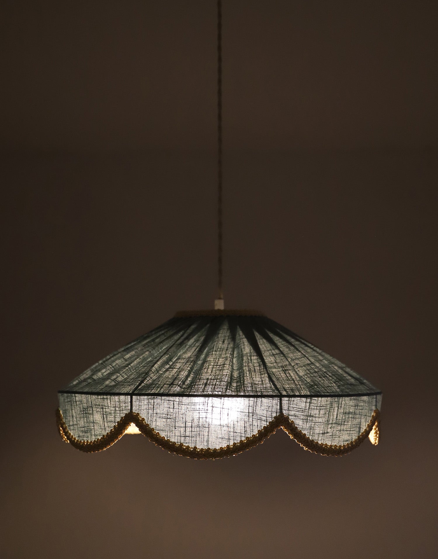 Cosette Solid-Colored Floral-Shaped Pendant Light Mineral Blue