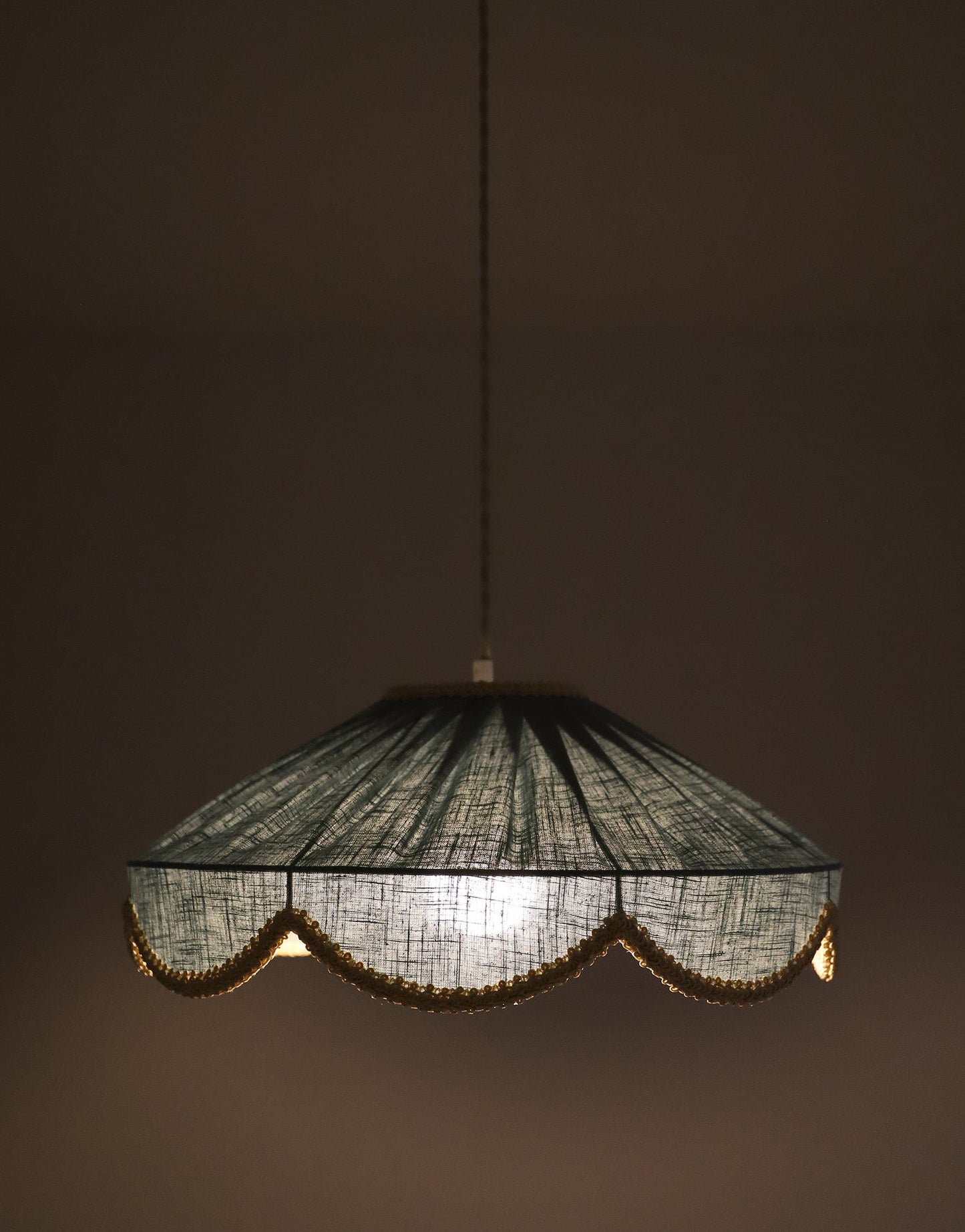 Cosette Solid-Colored Floral-Shaped Pendant Light Mineral Blue