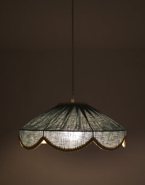 Cosette Solid-Colored Floral-Shaped Pendant Light Mineral Blue