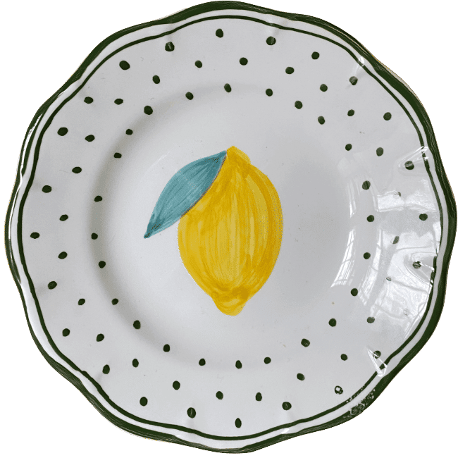 Plumetis Plate Lemon Green - 16cm