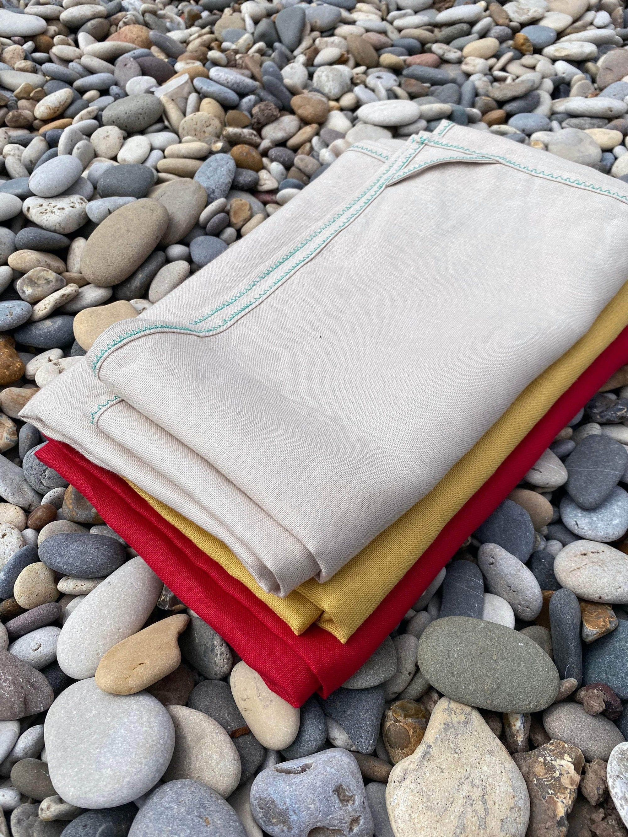 Irish Linen Large Towel - Sand
