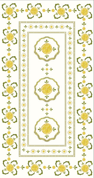 Citrus Lemon Table Linen For Penny Morrison