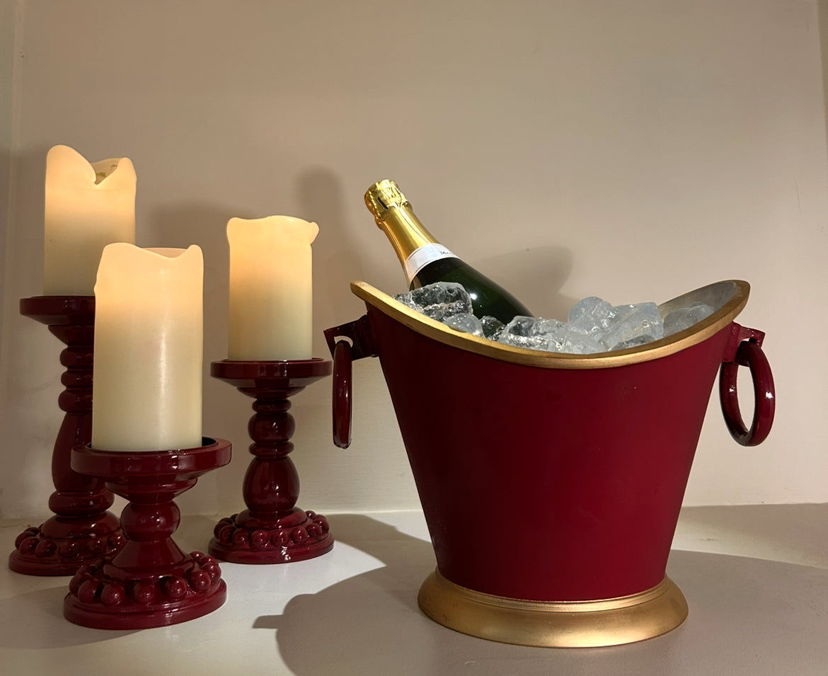 Red and Gold Wine Cooler