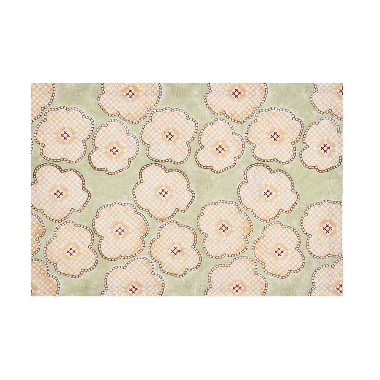 Floral Burst Placemat Green (Set of 4)