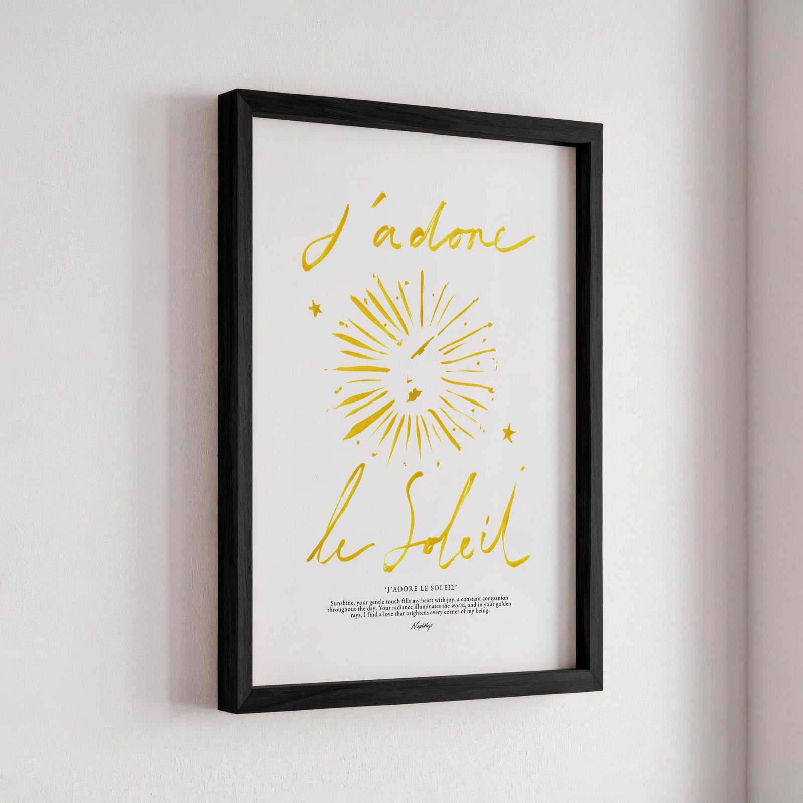 J'adore Le Soleil Print (Brushstroke Yellow)