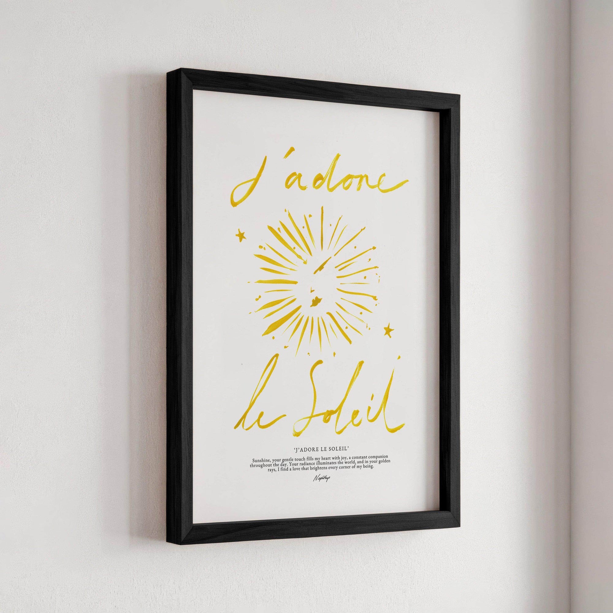 J'adore Le Soleil Print (Brushstroke Yellow)