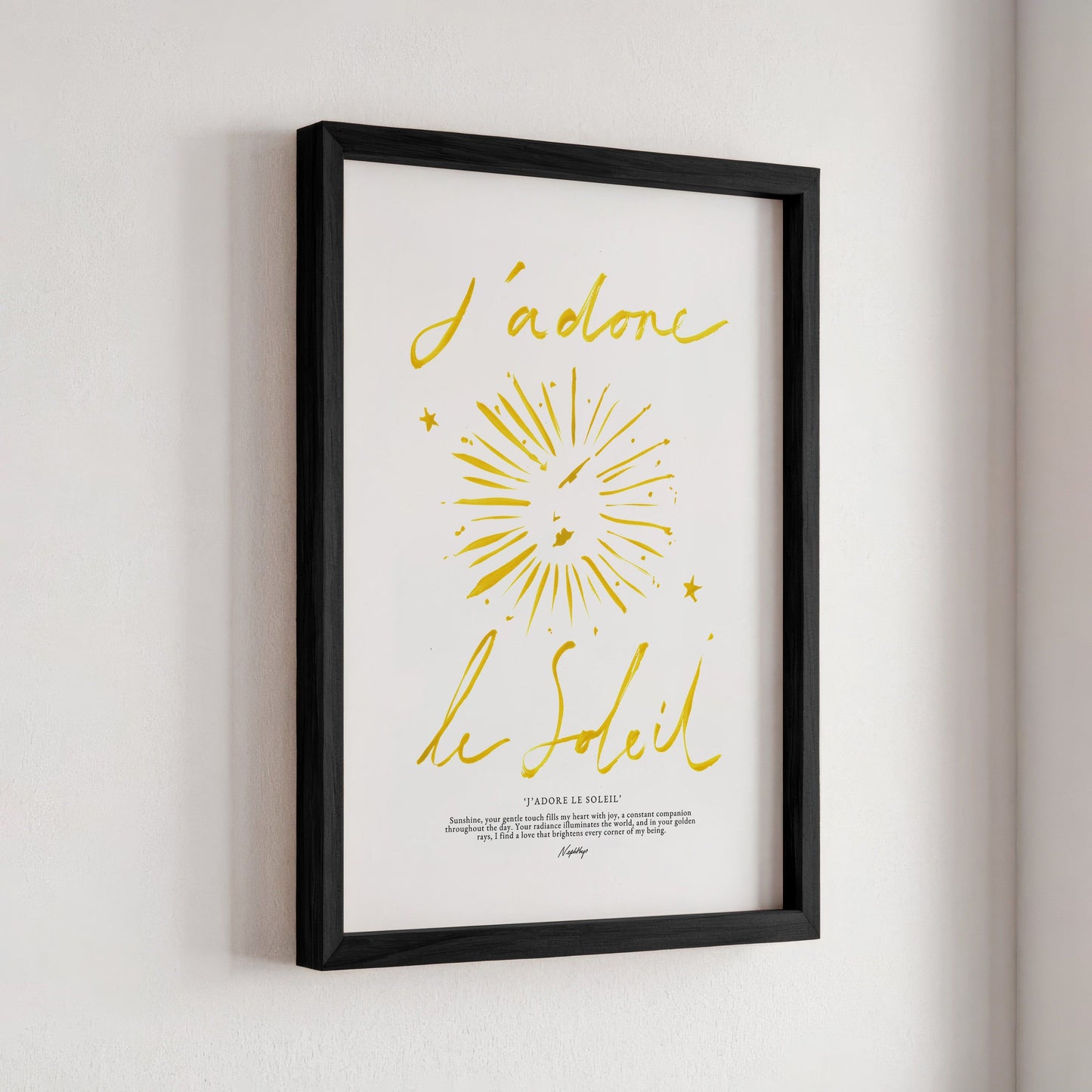 J'adore Le Soleil Print (Brushstroke Yellow)
