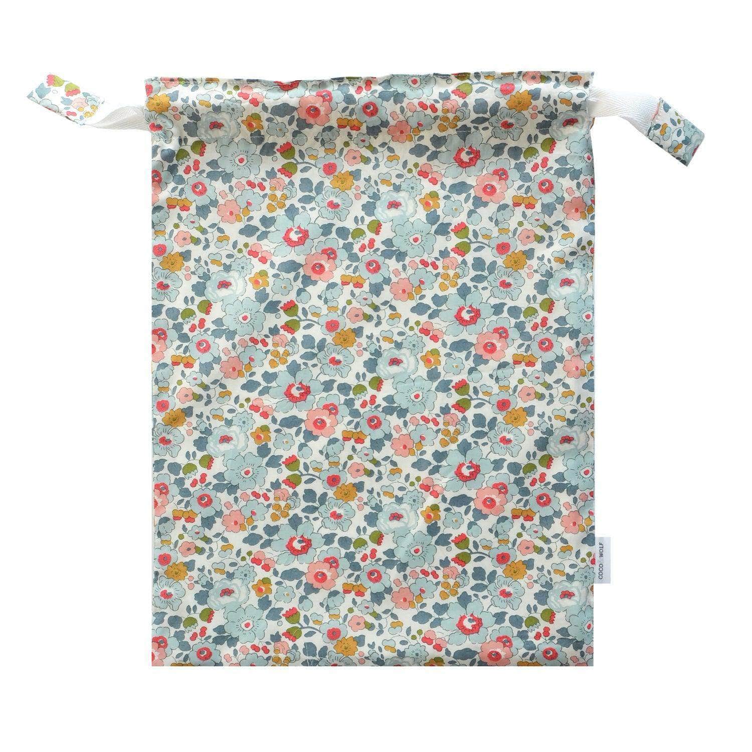 Drawstring Bag Made With Liberty Fabric Betsy Grey