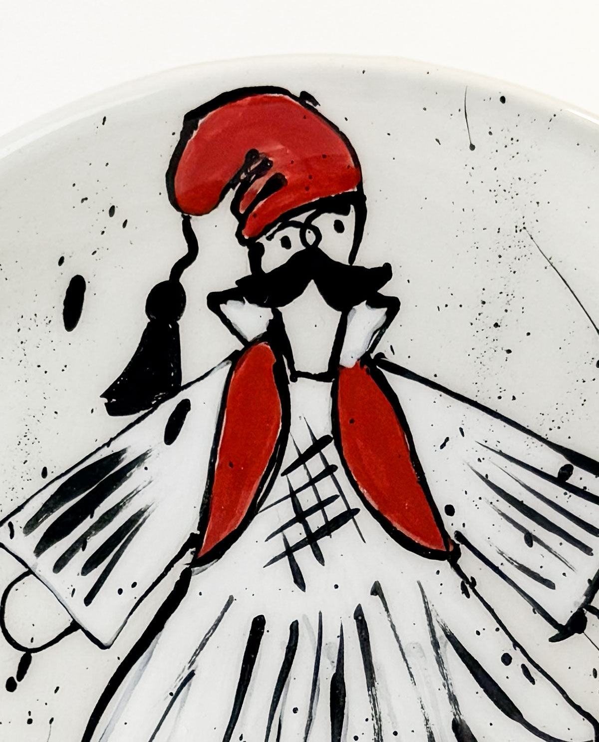 I AM GREEK - Hand Painted Ceramic Plate "EYZONE"