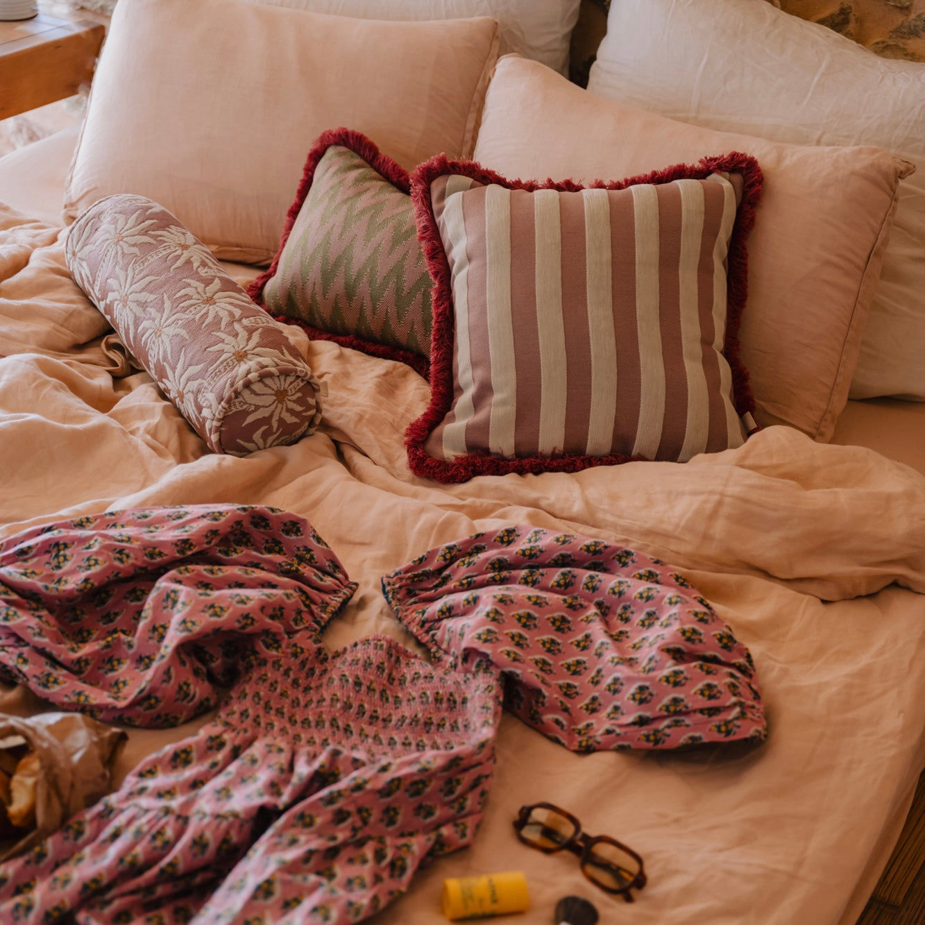 Bolster Laura Rose & Ecru