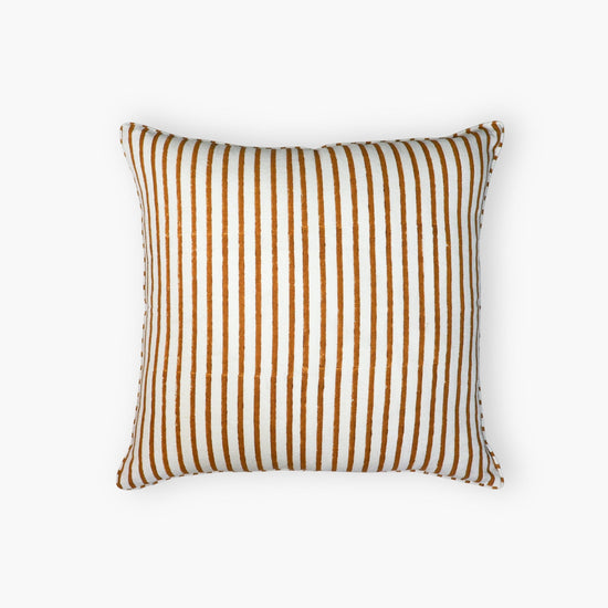 Bahaar Throw Pillow Cover - Mustard & Blue