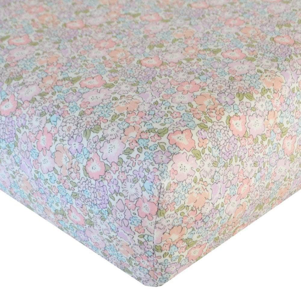 Fitted Sheet Made With Liberty Fabric Michelle Lilac