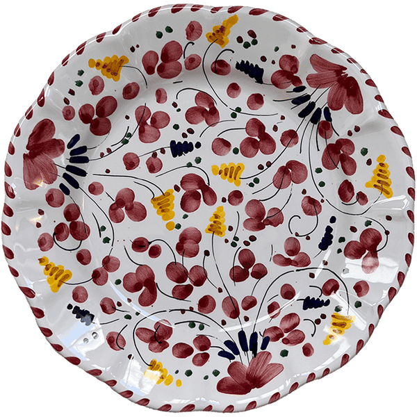 Deruta Plate 25 cm Bordeaux