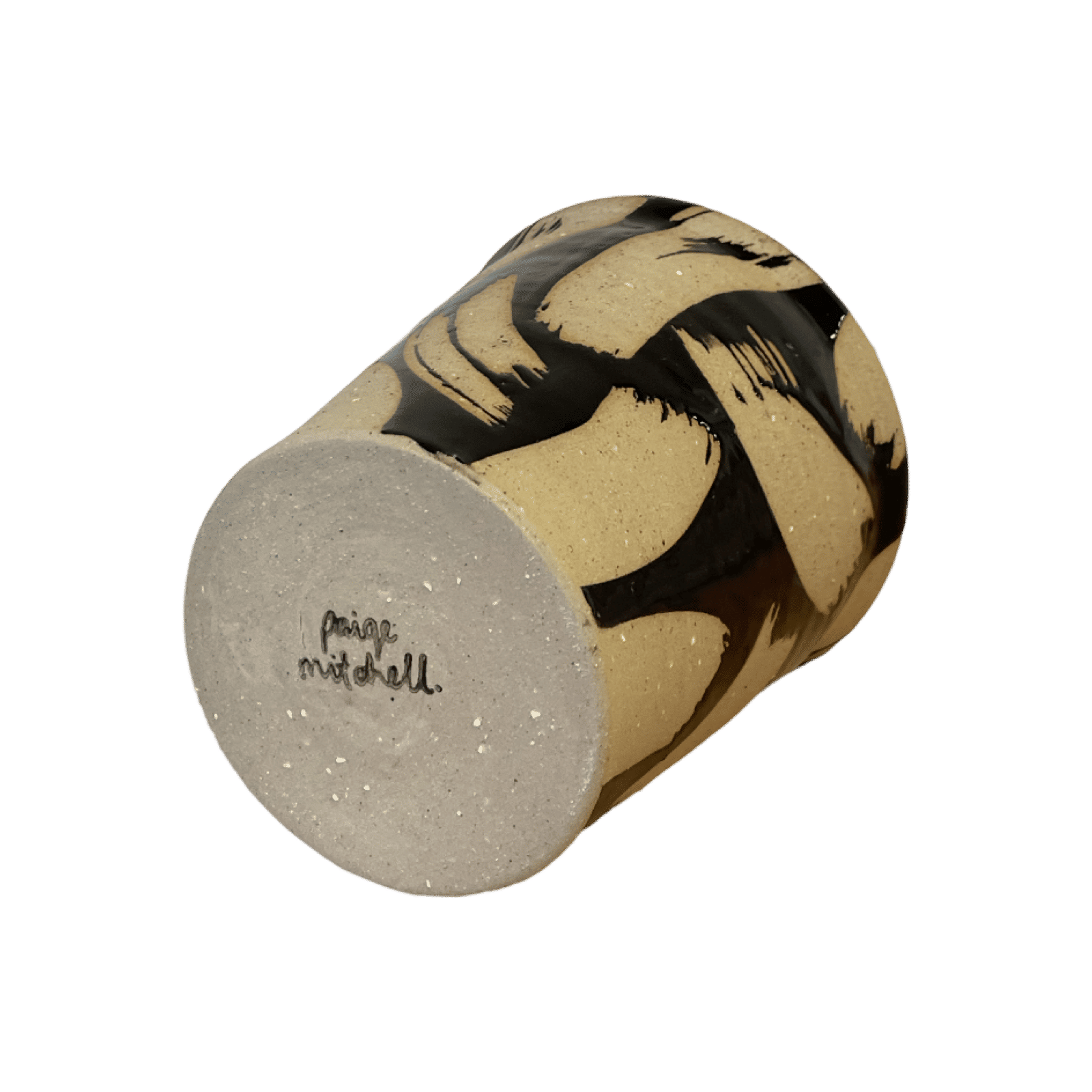 Brush Stroke Pot Black