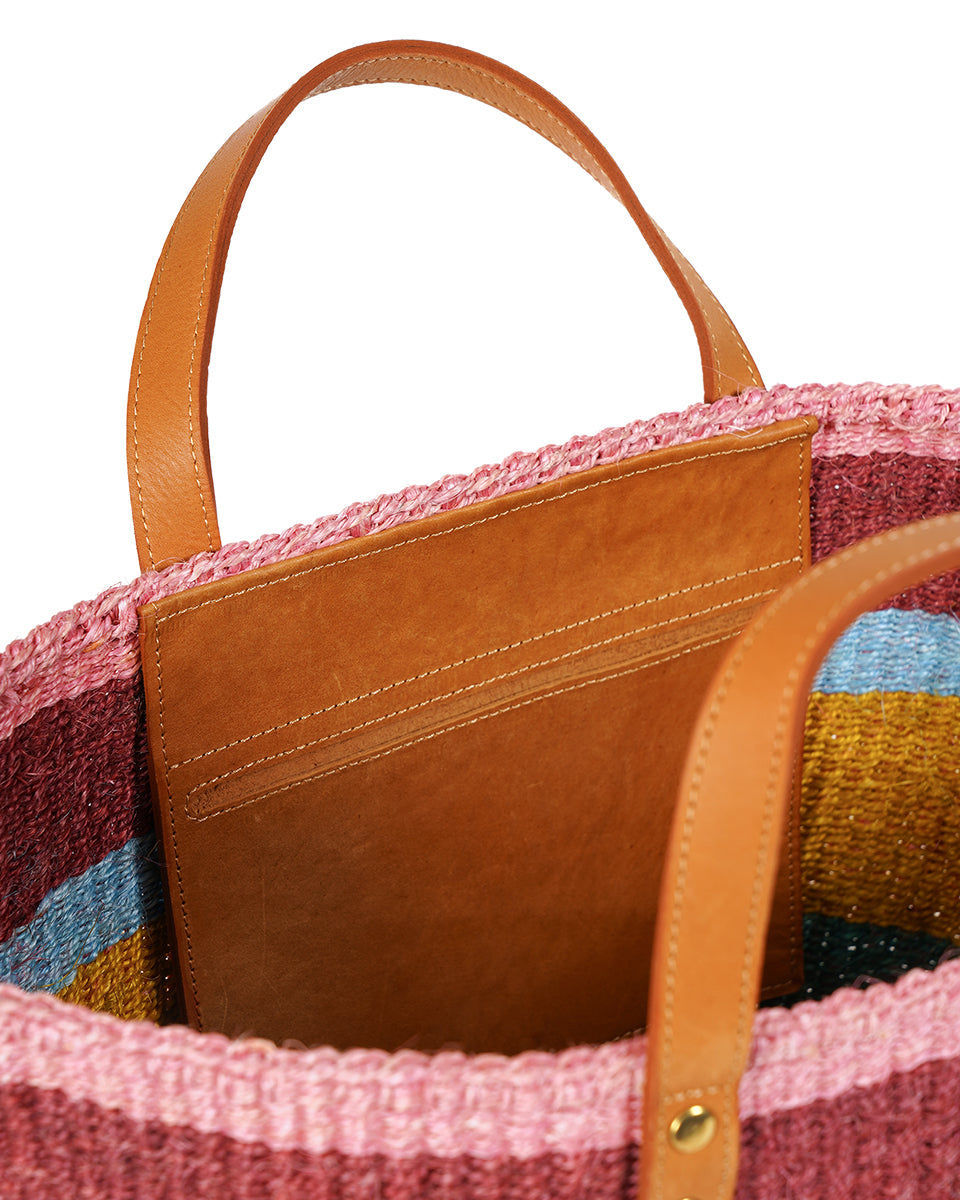 HEKA: Bold Striped Sisal Shopper