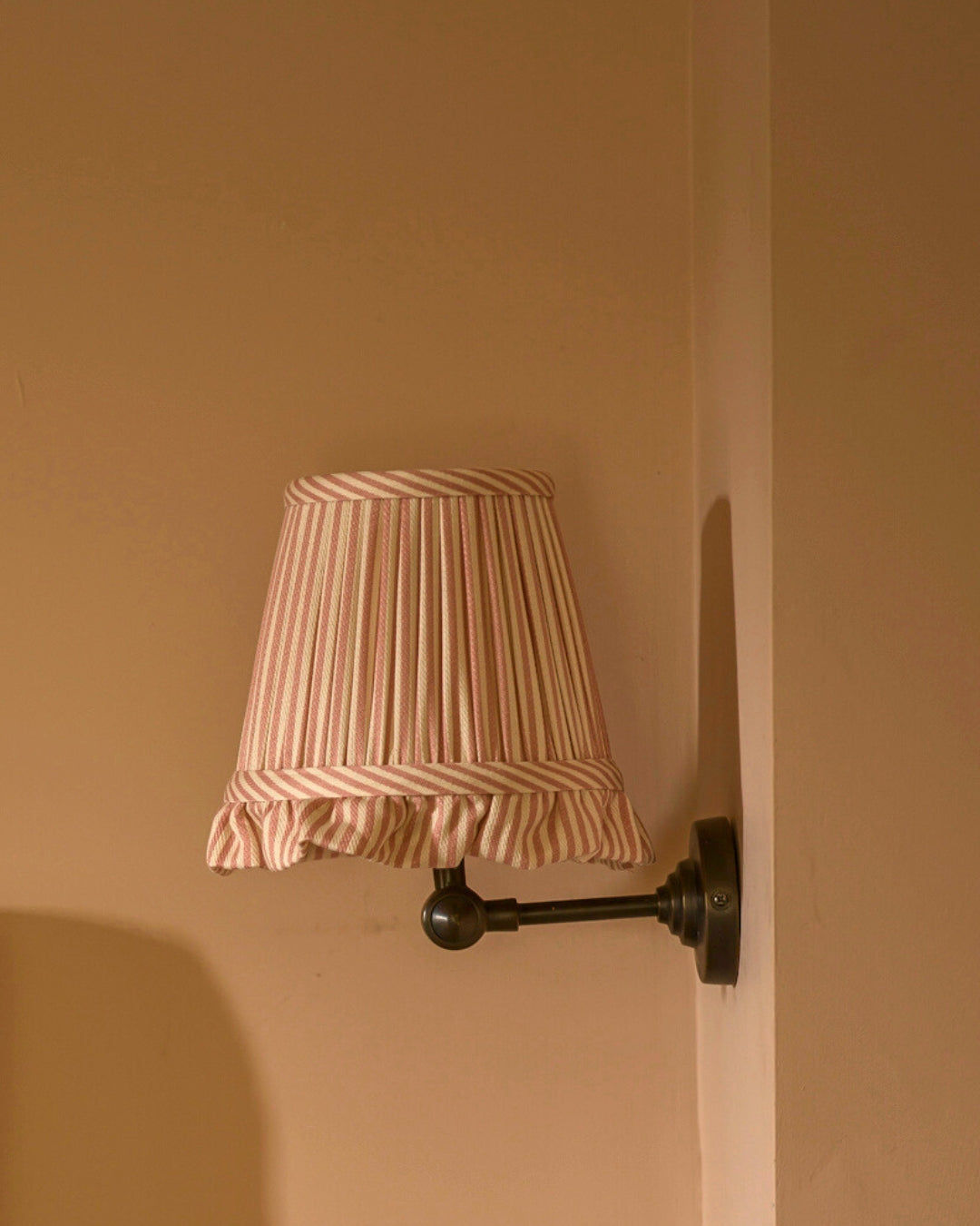 Striped Rose Wall Light Lampshade