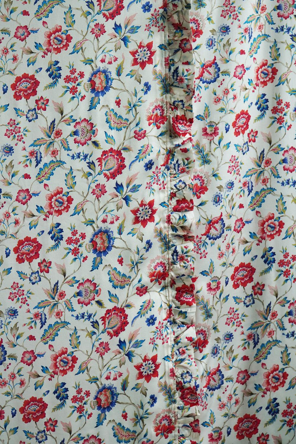 Reversible Silk Ruffle Edge Heirloom Quilt Made With Liberty Fabric Eva Belle & Jannah