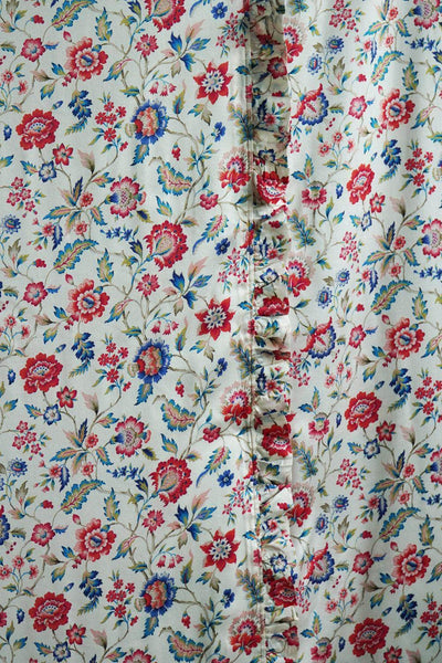 Reversible Silk Ruffle Edge Heirloom Quilt Made With Liberty Fabric Eva Belle & Jannah