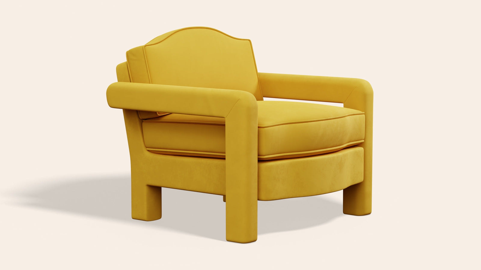 Elio Armchair, Daffodil Velvet