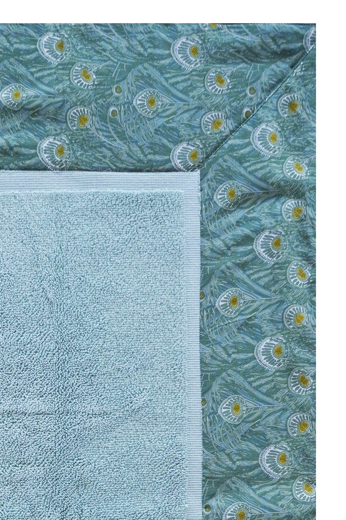 Border Edge Bath Mat made with Liberty Fabric QUEEN HERA