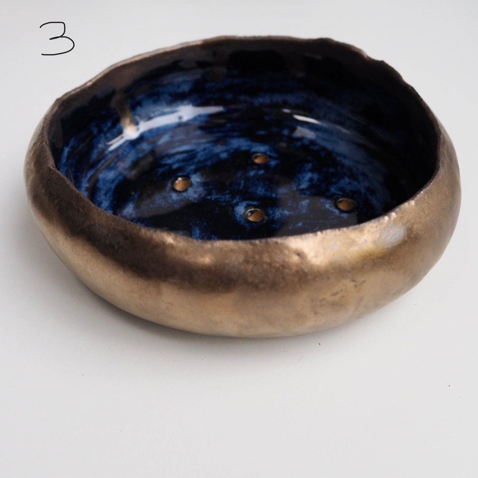 Handmade Large Assorted  Ceramic Soap Dishes with Different Glazes