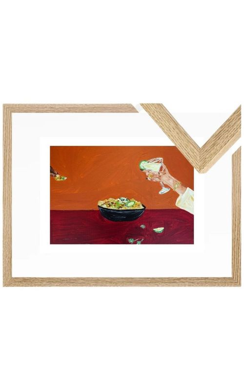 Sharing nachos and margaritas Fine Art Print