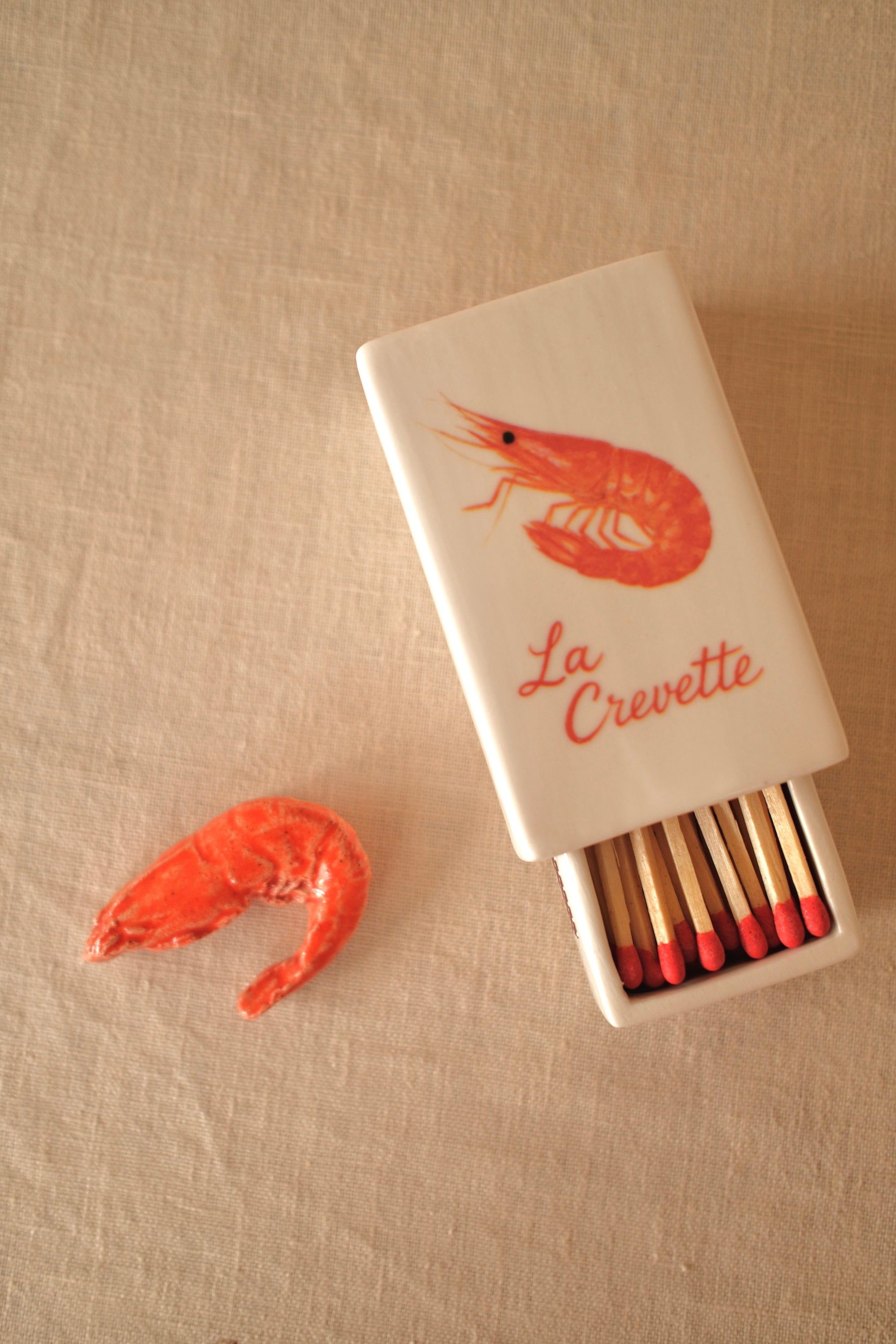 ‘La Crevette’ Ceramic Matchbox