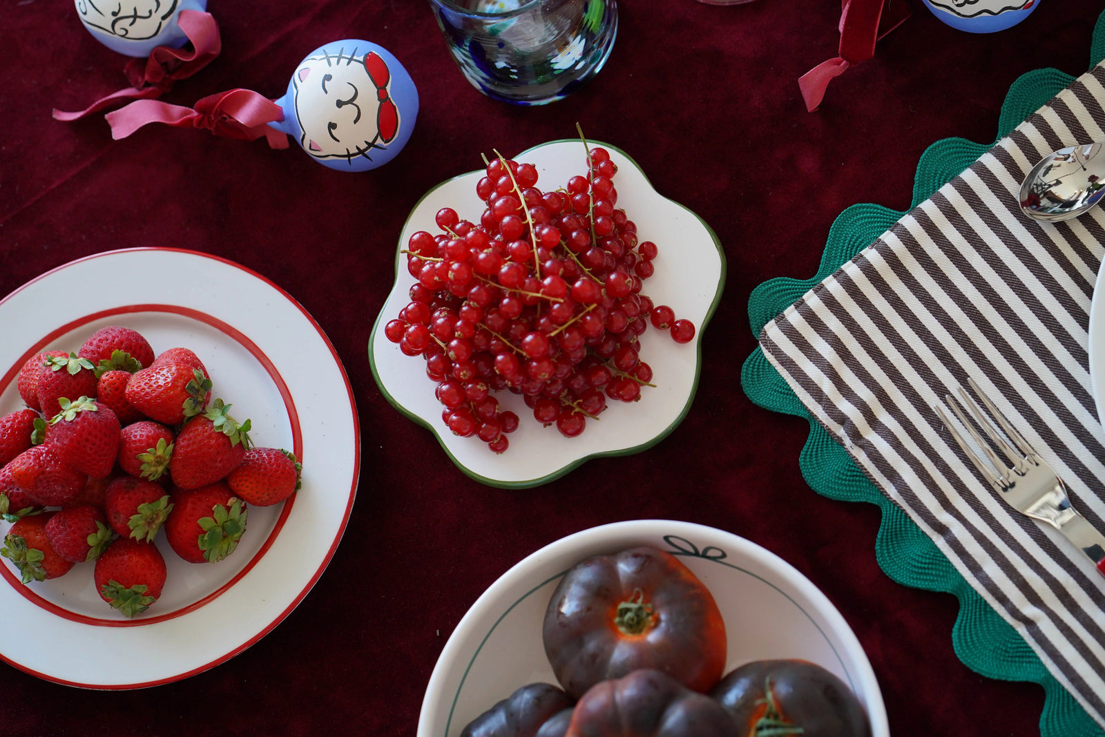 Hand Painted Ceramic Christmas Baubles