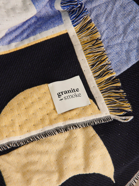 Grid Blanket Blue + Yellow