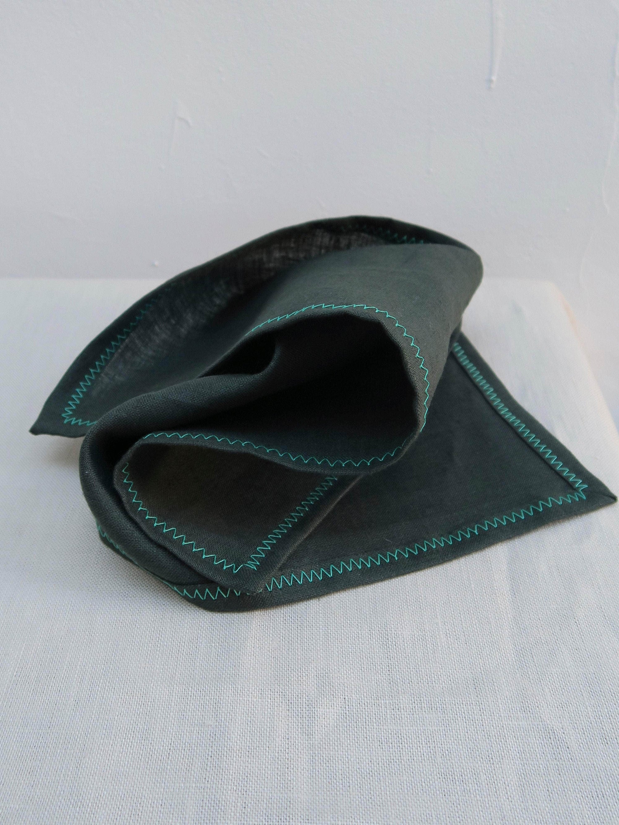 Irish Linen Napkin - Forest Green