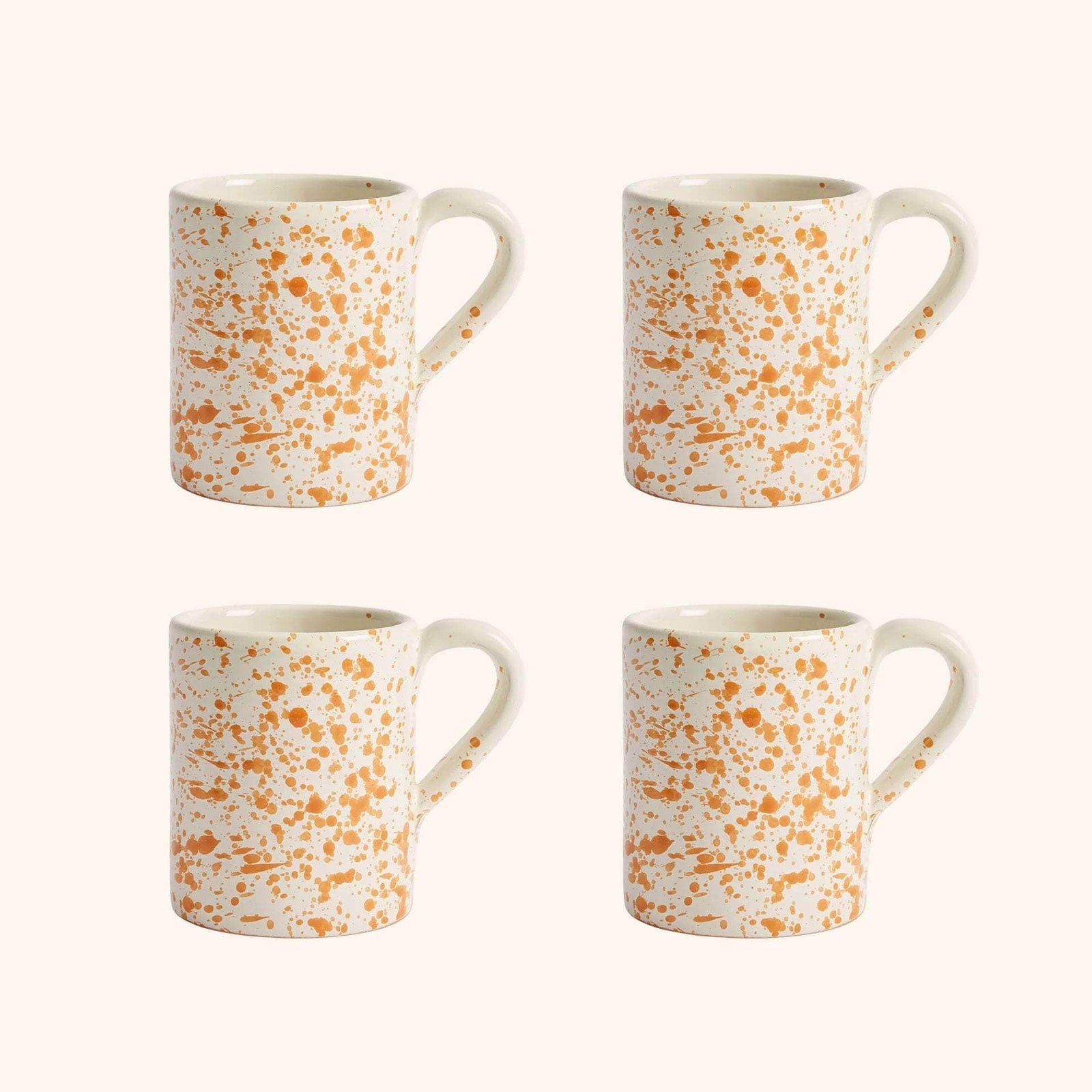 Burnt Orange Coffee Mug Set | 4 Pieces