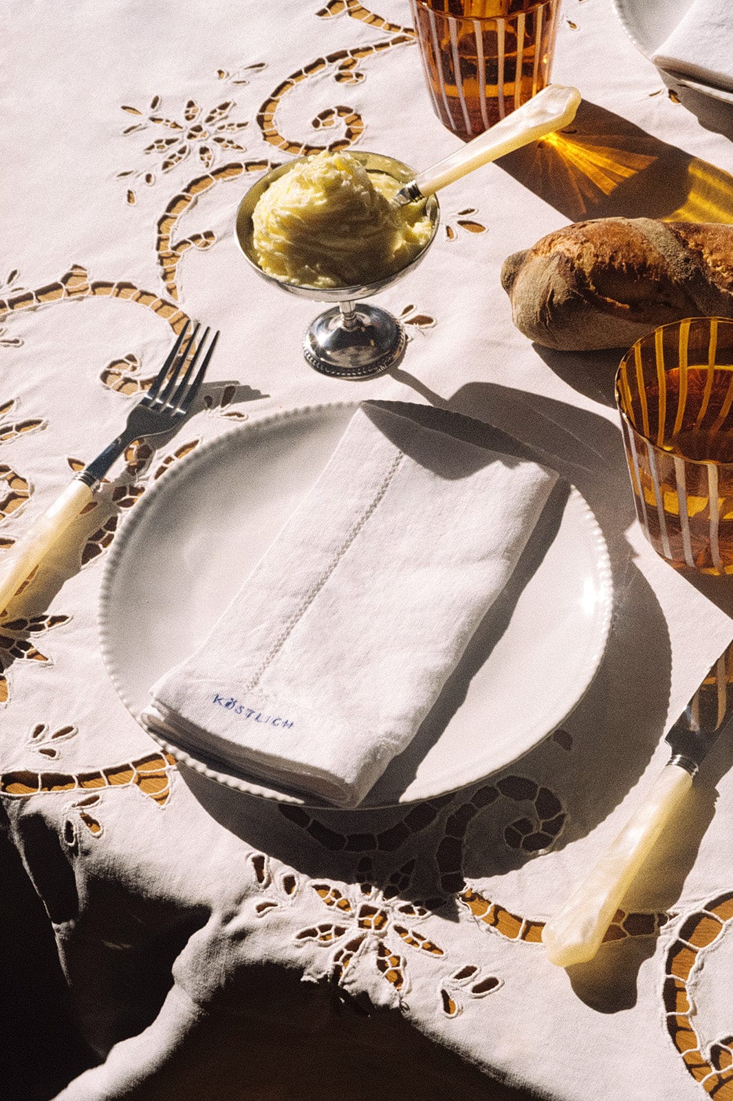 Gratitude Hemstitched Linen Napkins - Set of 4