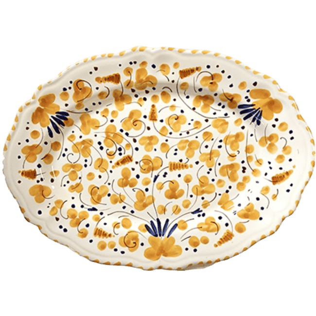 Deruta Oval Platter, Ochre - 32cm