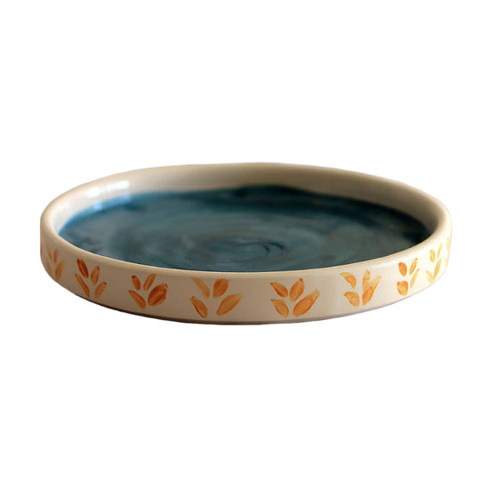 Petrol Handmade Ceramic Dessert Plate