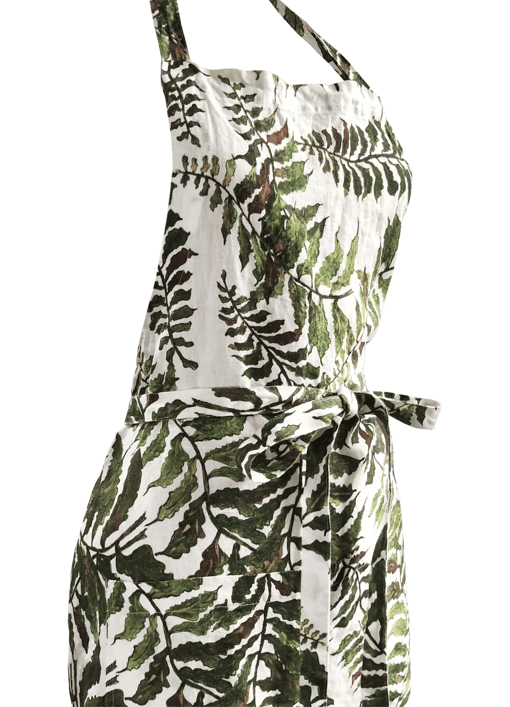 Fern Printed Linen Apron