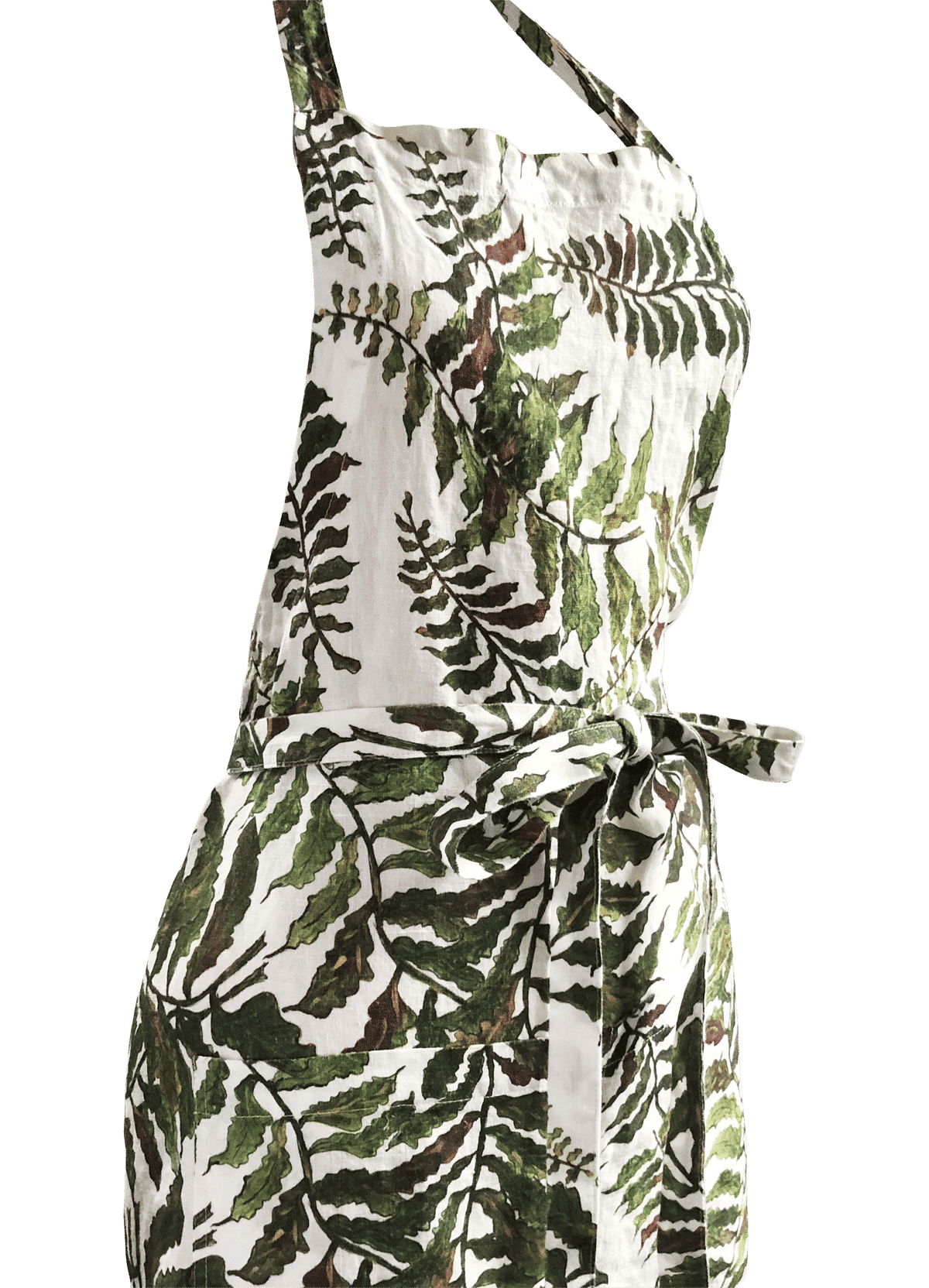 Fern Printed Linen Apron