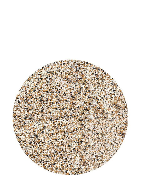 Black Round Speckled Cork Placemat
