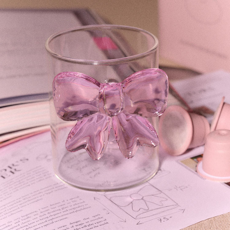 Set of two Bow Tumbler Pink
