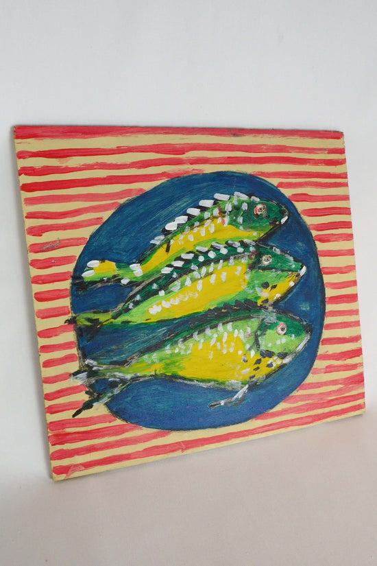 Oil on Board Fish Painting