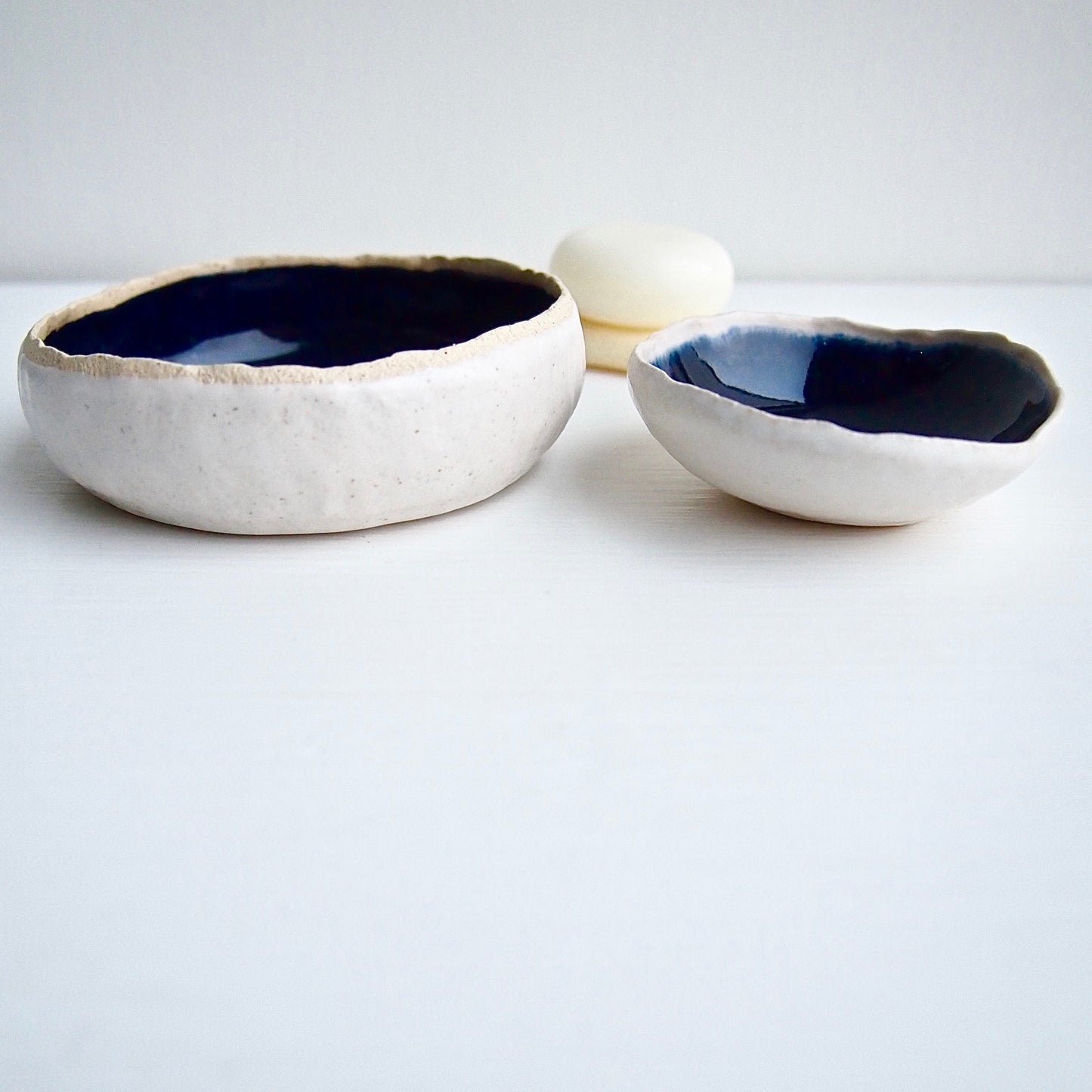 Handmade Royal Blue Ceramic Soap Dish