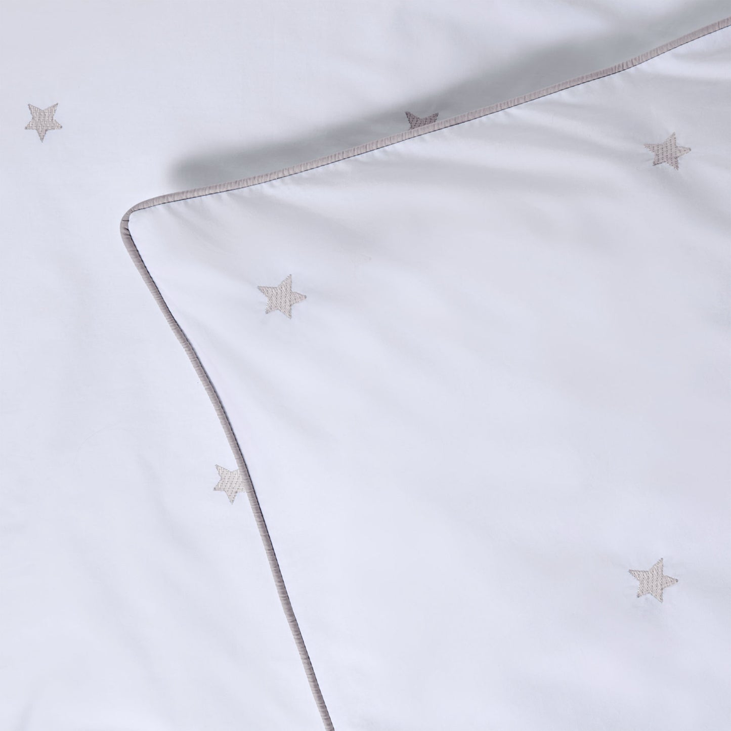 Luxury Organic Cotton Pebble Grey Amongst The Stars Duvet Cover