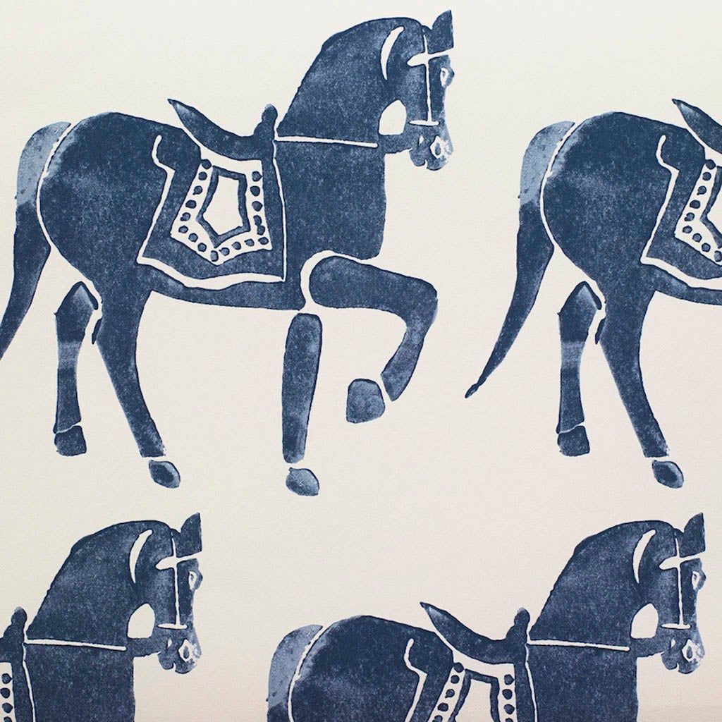 Marwari Horse Wallpaper Blue Sample