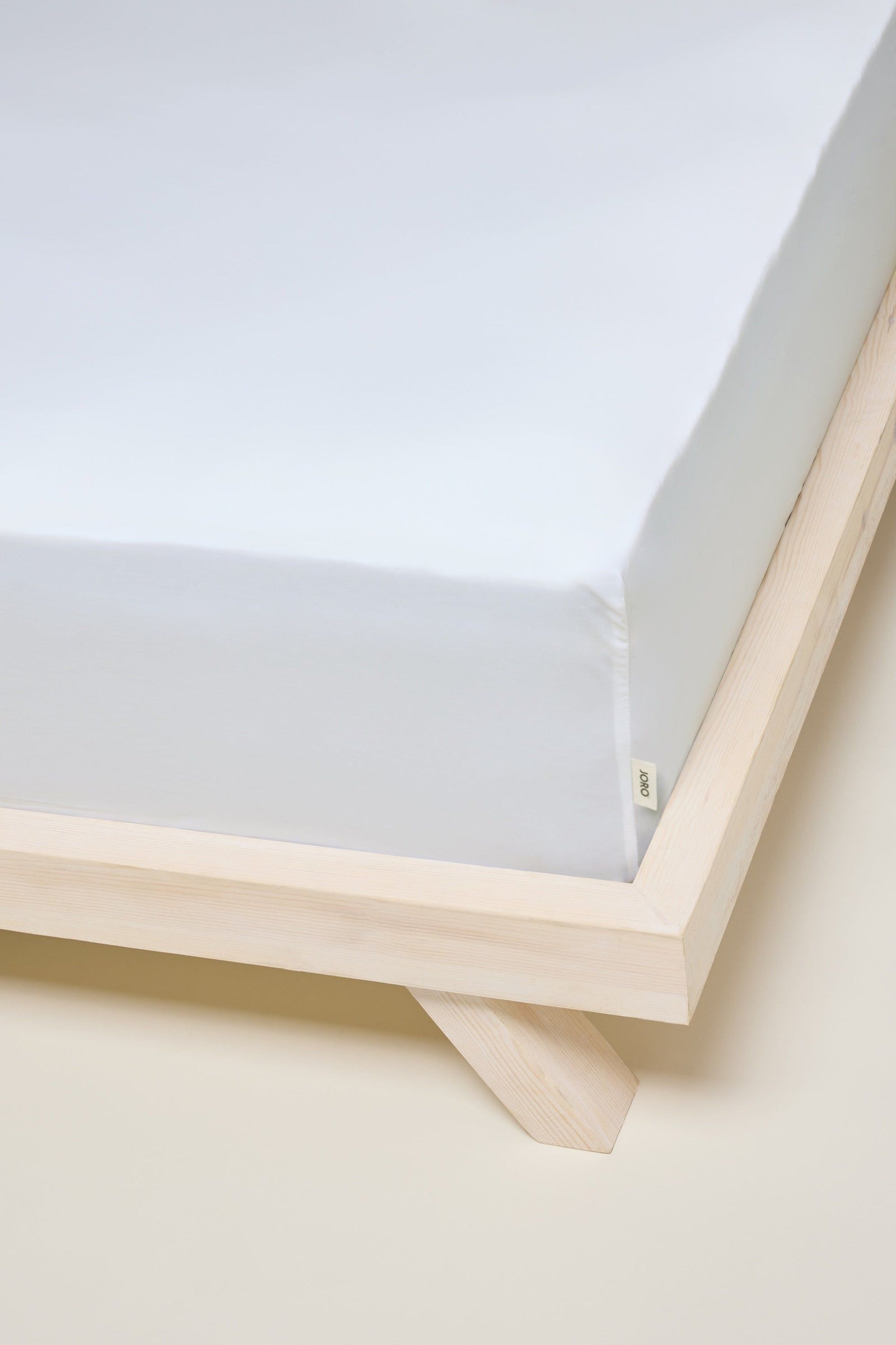 Percale Organic Cotton Fitted Sheet - Midwinter White
