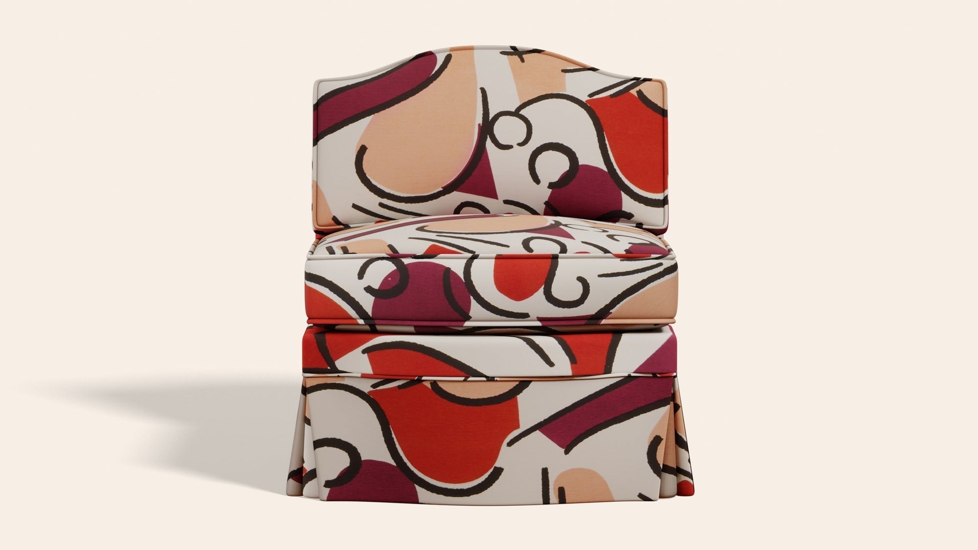 Felix Slipper Chair, Grenadine