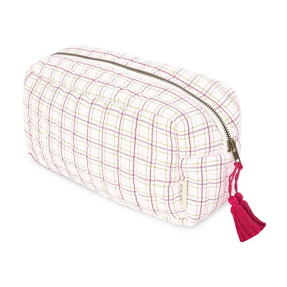 Wash Bag - Pink Check