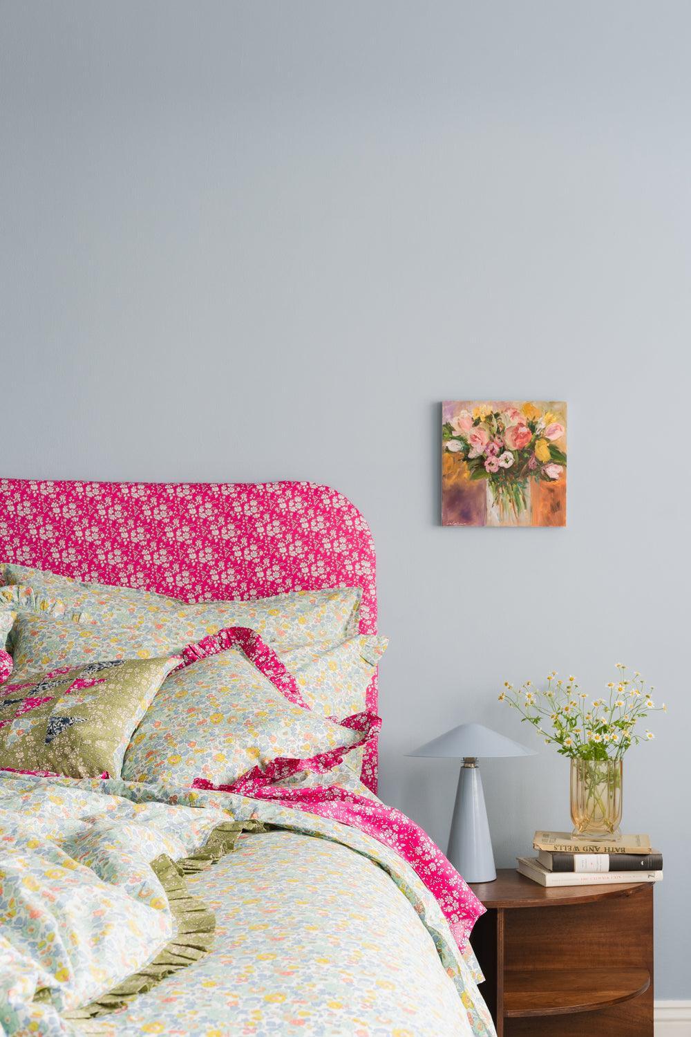 Fitted Sheet Made With Liberty Fabric Capel Fuchsia